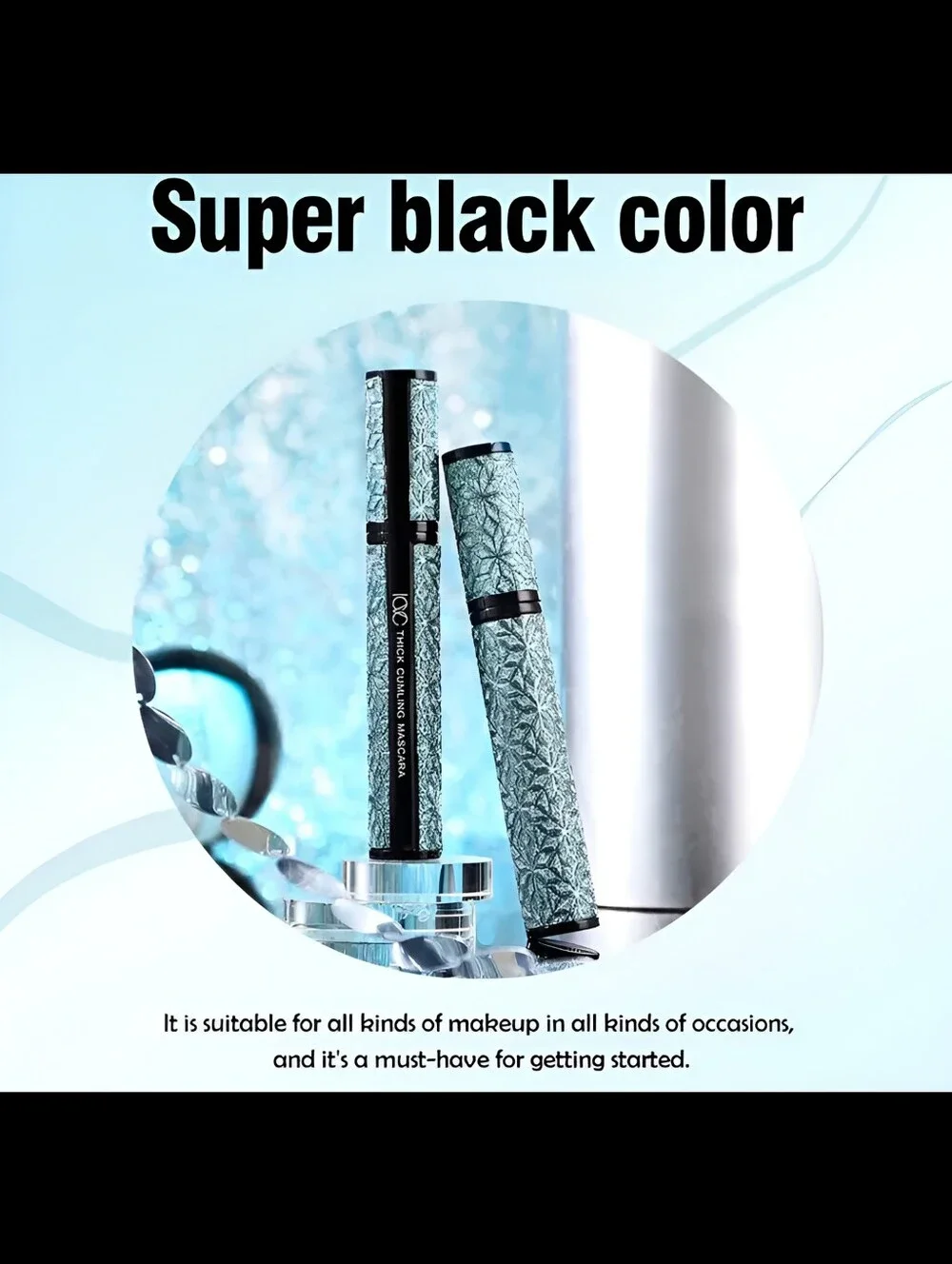 🆕️(2) 4D FIBER BLACK MASCARA WATERPROOF, CURLING & VOLUMINOUS